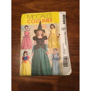 Size Girls 7-14: McCalls Sewing Pattern #M5494 Princess Dresses Uncut Size Girls